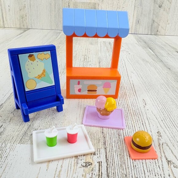 Bluey Food Trays Stand Ice Cream Sign Board LOT Snack Markets Figure Playset NEW - Picture 1 of 16